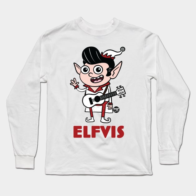 ELFVIS Long Sleeve T-Shirt by toddgoldmanart